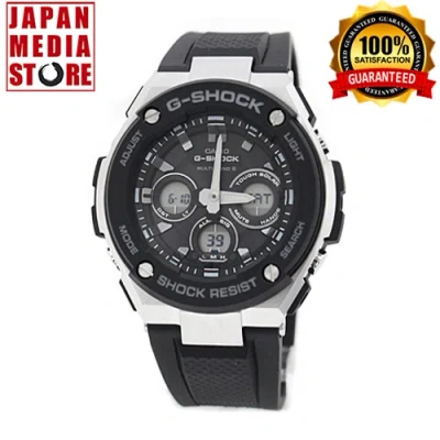 Pre-owned Casio G-shock Gst-w300-1ajf G-steel Atomic Radio Watch Japan Gst-w300-1a