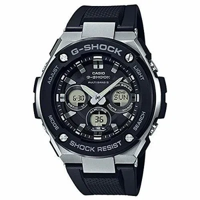 Pre-owned Casio G-shock Gst-w300-1ajf Gst-w300-1a G-steel Atomic Radio Watch Japan