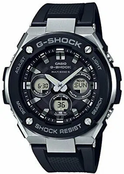 Pre-owned Casio G-shock Gst-w300-1ajf Steel Solar Atomic Radio Men's Watch From Japan