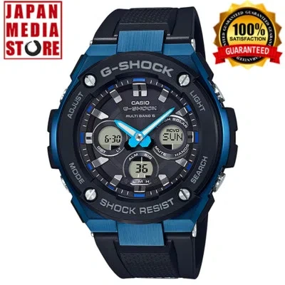 Pre-owned Casio G-shock Gst-w300g-1a2jf G-steel Atomic Radio Watch Japan Gst-w300g-1a2