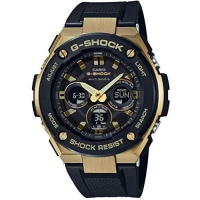 Pre-owned Casio G-shock Gst-w300g-1a9jf Gst-w300g-1a9 G-steel Atomic Radio Watch Limited