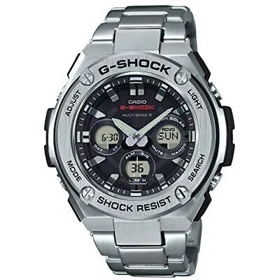 Pre-owned Casio G-shock Gst-w310d-1ajf Gst-w310d-1a G-steel Atomic Radio Watch Japan