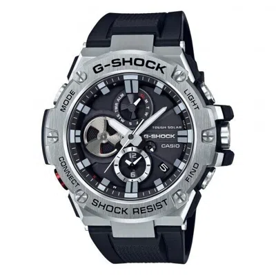 Pre-owned Casio G-shock Gstb100-1a Black Stainless Steel With Resin Band Men's Wristwatch