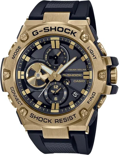 Pre-owned Casio G-shock Gstb100gb1a9 G-steel Tough Solar Mobile Link Feature Men's Watch