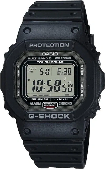 Pre-owned Casio G-shock Gw-5000u-1jf Radio Solar Digital Multiband 6 Black Men's Watch