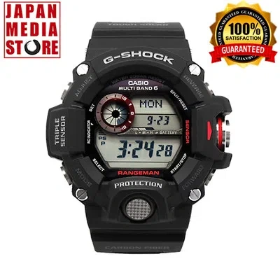 Pre-owned Casio G-shock Gw-9400j-1jf Master Of Rangeman Triple Sensor Ver.3 Gw-9400j-1