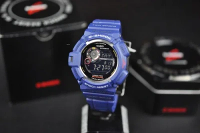 Pre-owned Casio G-shock Watch Mudman G-9300nv-2 Navy Series Solar Power