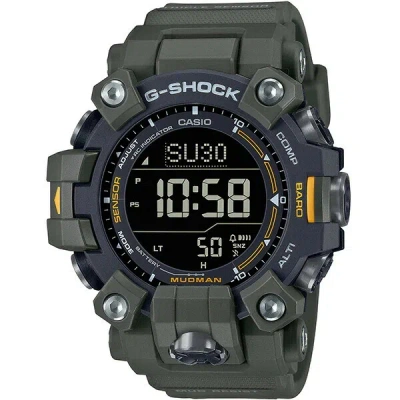 Pre-owned Casio G-shock Gw-9500-3jf Master Of Mudman Triple Sensor Khaki Men's Watch