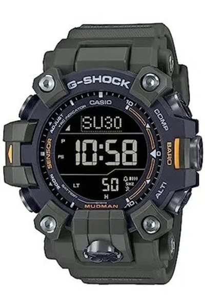 Pre-owned Casio G-shock Gw-9500-3jf Master Of Mudman Triple Sensor Model Men's Watch