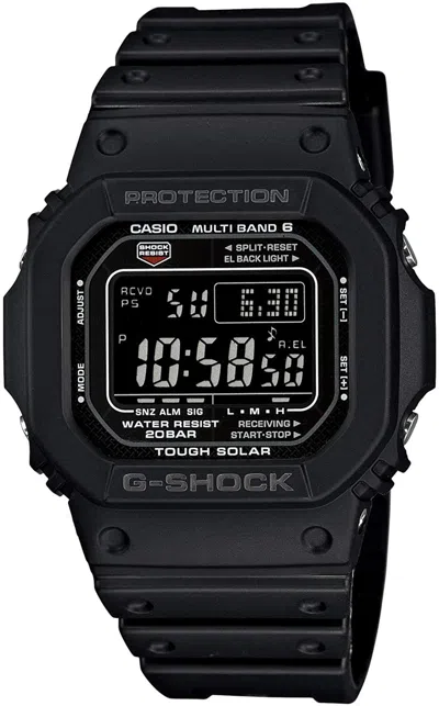 Pre-owned Casio G-shock Gw-m5610-1bjf Wristwatch Tough Solar Radio Multiband 6 Black