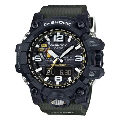Pre-owned Casio G-shock Gwg-1000-1a3jf Mudmaster Green Band Radio Solar Men Watch Tough