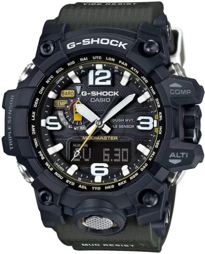 Pre-owned Casio G-shock Gwg-1000-1a3jf Mudmaster Multiband 6 Solar Radio Men's Watch