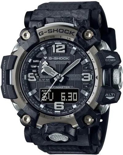 Pre-owned Casio G-shock Gwg-2000-1a1jf Carbon Mudmaster Radio Tough Solar Men Watch