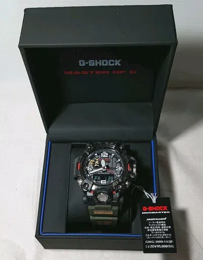 Pre-owned Casio G-shock Gwg-2000-1a3jf Carbon Mudmaster Radio Tough Solar Men Watch Japan