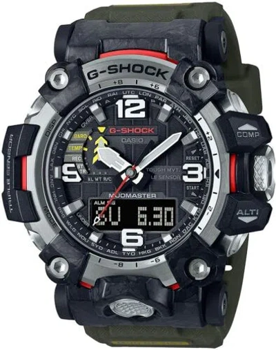 Pre-owned Casio G-shock Gwg-2000-1a3jf Carbon Mudmaster Radio Tough Solar Men Watch Japan