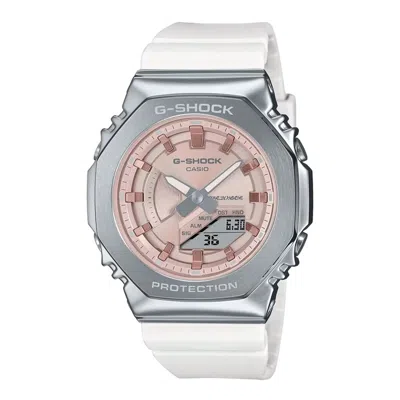 Casio G-shock Ladies' Watch  Oak Metal Covered Compact - Precious Heart Serie Gbby2 In White