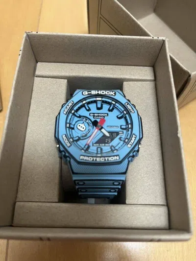 Pre-owned Casio G-shock Manga Theme Ga-2100mng-2ajr Men's Watch Octagon Blue