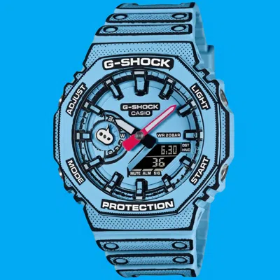 Pre-owned Casio G-shock Manga Theme Ga-2100mng-2ajr Men's Watch Octagon White 2024