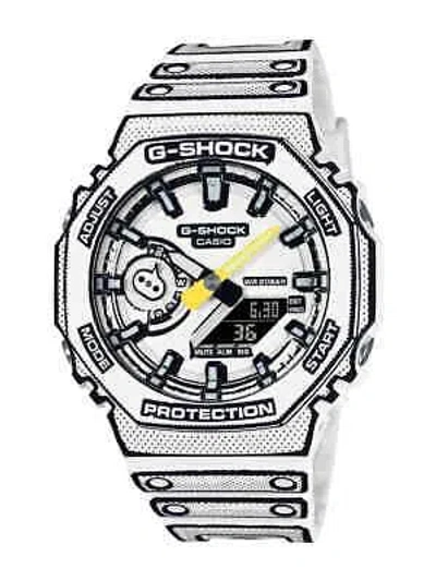 Pre-owned Casio G-shock Manga Theme Ga-2100mng-7ajr Watch Octagon White From Japan
