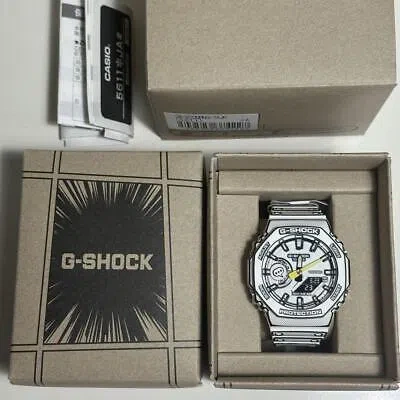 Pre-owned Casio G-shock Manga Theme Ga-2100mng-7ajr White Men's Watch