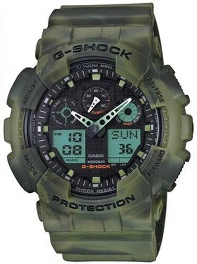 Pre-owned Casio G-shock Marble Camouflage Men's Watch Ga-100mm-3a