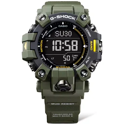 Pre-owned Casio G-shock Master Of G-land Triple Sensor Green Watch Gw9500-3