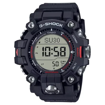 Pre-owned Casio G-shock Master Of Mudman Tough Solar Black Resin Band Watch Gw9500-1