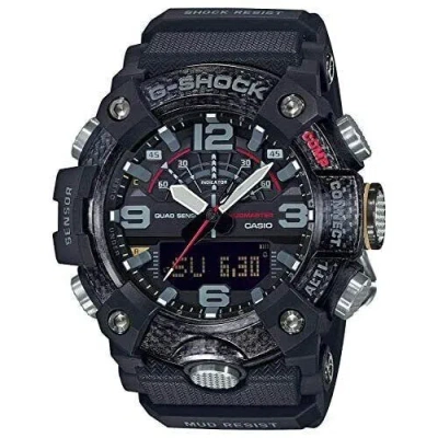 Pre-owned Casio G-shock Master Of Mudmaster Carbon Core Guard Quad Sensor Watch