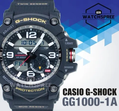 Pre-owned Casio G-shock Master Of Mudmaster Series Twin Sensor Watch Gg1000-1a