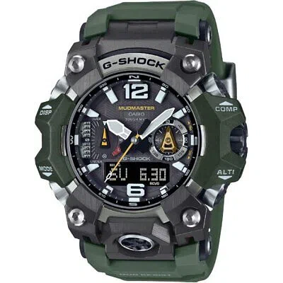 Pre-owned Casio G-shock Master Of Series Mudmaster Gwg-b1000-3ajf Bluetooth Khaki