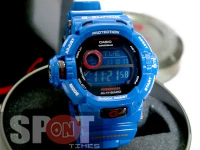 Pre-owned Casio G-shock Men In Earth Blue Men's Watch G-9200bl-2d