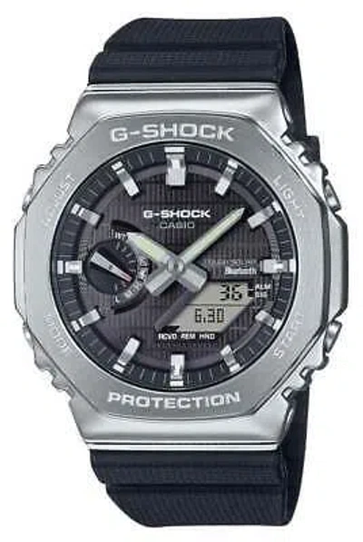 Pre-owned Casio G-shock Metal Covered 2100 (44.4mm) Black Hybrid Dial / Black