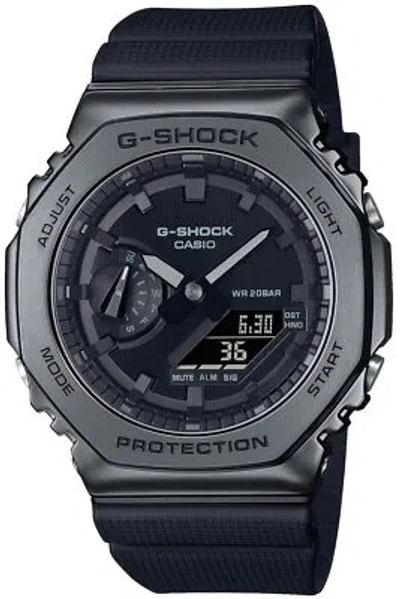 Pre-owned Casio G-shock Metal Covered Gm-2100bb-1ajf Men's Watch Black Stainless Steel