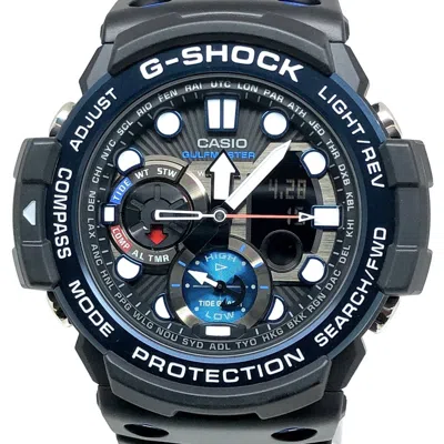 Pre-owned Casio G-shock Metallic Blue Stainless Steel Wristwatch ()
