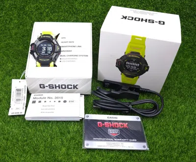 Pre-owned Casio G-shock Move Heart Rate Monitor + Gps Solar Activity Watch Gbd-h2000-1a9cr