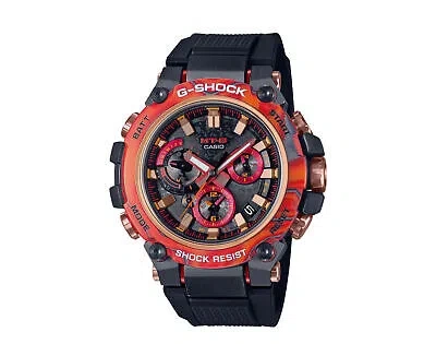 Pre-owned Casio G-shock Mt-g Chrono 40th Anniversary Flare Red Watch Mtgb3000fr-1a In Black