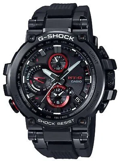 Pre-owned Casio G-shock Mt-g Mtg-b1000b-1ajf Total Black Solar Men Watch With Box