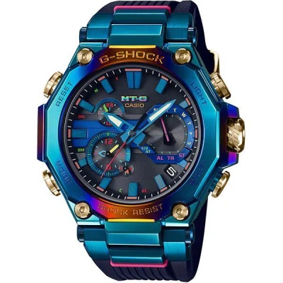 Pre-owned Casio G-shock Mt-g Mtg-b2000ph-2ajr Blue Phoenix Solar Wristwatch Men Analog