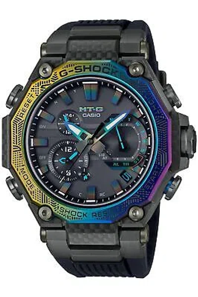 Pre-owned Casio G-shock Mt-g Mtg-b2000yr-1ajr Solar Radio Men Watch Black Resin Band