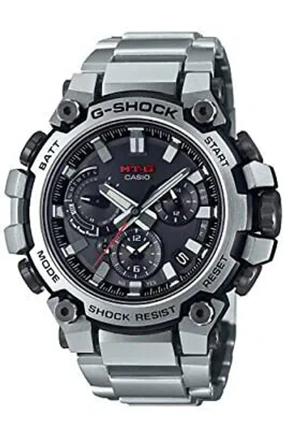 Pre-owned Casio G-shock Mt-g Mtg-b3000d-1ajf Silver Bluetooth Solar Atomic Men Watch