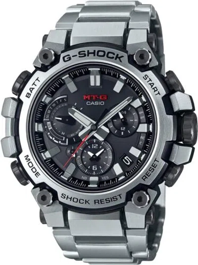 Pre-owned Casio G-shock Mt-g Mtg-b3000d-1ajf Silver Solar Atomic Bluetooth Watch Men Japan