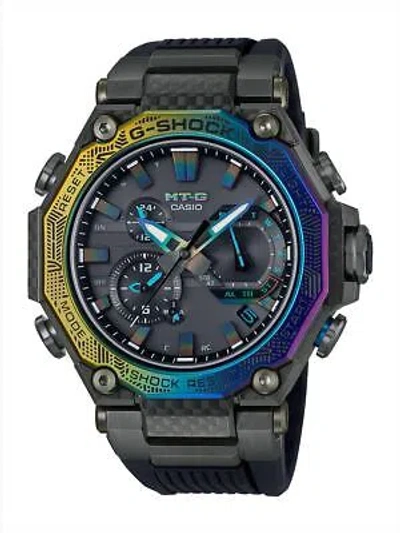 Pre-owned Casio G-shock Mtg-b2000yr-1ajr Black Rainbow Atomic Solar Mens Watch In Box