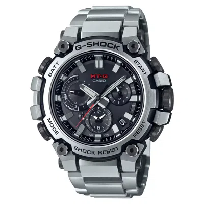 Pre-owned Casio G-shock Mtg-b3000d-1ajf Silver Bluetooth Solar Men's Watch In Box
