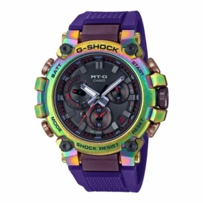 Pre-owned Casio G-shock Mtg-b3000prb-1a Analog Bluetooth Radio Solar Carbon Purple