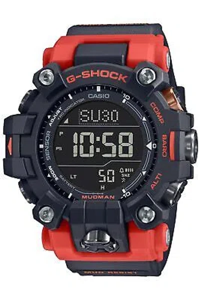 Pre-owned Casio G-shock Mudman Gw-9500-1a4jf Master Of Carbon Core Atomic Men Watch