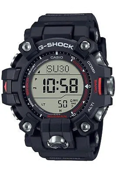 Pre-owned Casio G-shock Mudman Gw-9500-1jf Master Of Carbon Core Atomic Solar In Box