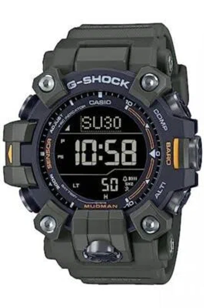 Pre-owned Casio G-shock Mudman Gw-9500-3jf Master Of Carbon Core Atomic Solar Men Watch