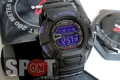 Pre-owned Casio G-shock Mudman World Time Alarm Watch G-9000bp-1d