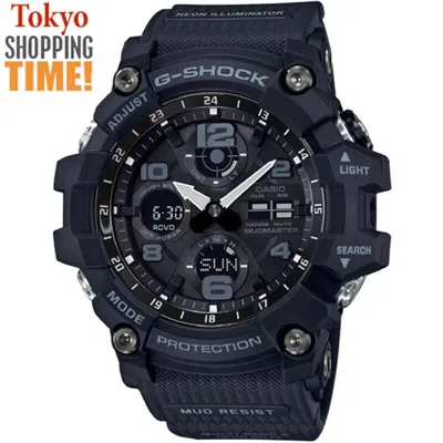 Pre-owned Casio G-shock Mudmaster Gwg-100-1ajf Solar Radio Atomic Analog Digital Men Watch