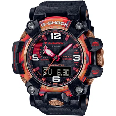 Pre-owned Casio G-shock Mudmaster Gwg-2040fr-1ajr 40th Anniversary Flare Red Limited Watch